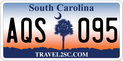 SC license plate AQS095