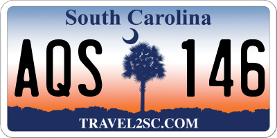 SC license plate AQS146