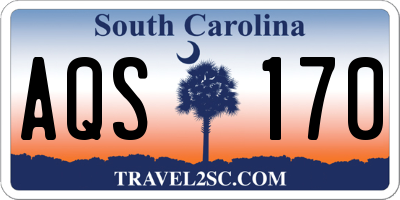 SC license plate AQS170