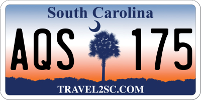 SC license plate AQS175