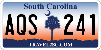 SC license plate AQS241