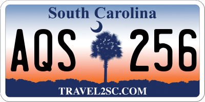 SC license plate AQS256