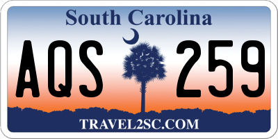 SC license plate AQS259
