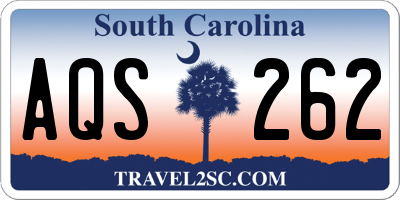 SC license plate AQS262