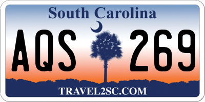 SC license plate AQS269