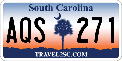 SC license plate AQS271
