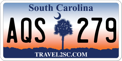 SC license plate AQS279