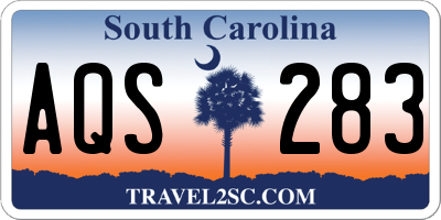 SC license plate AQS283