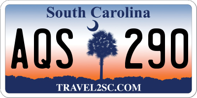 SC license plate AQS290