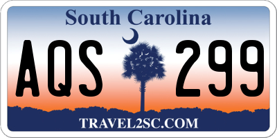 SC license plate AQS299