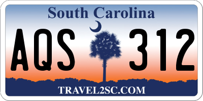 SC license plate AQS312