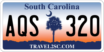 SC license plate AQS320