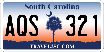 SC license plate AQS321