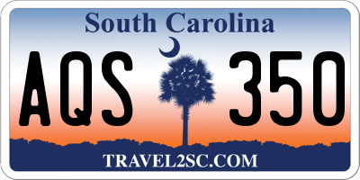 SC license plate AQS350