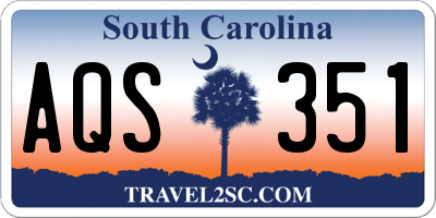 SC license plate AQS351