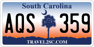 SC license plate AQS359