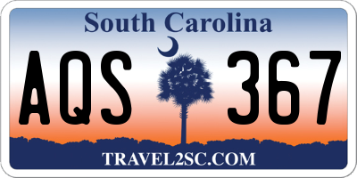 SC license plate AQS367