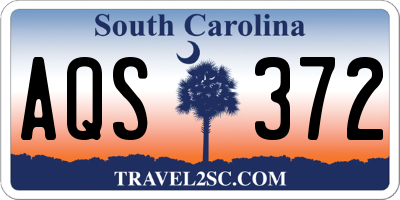 SC license plate AQS372