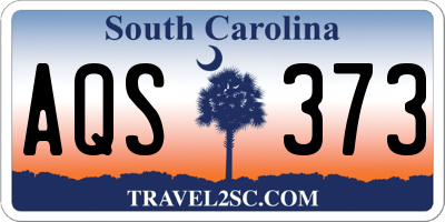 SC license plate AQS373