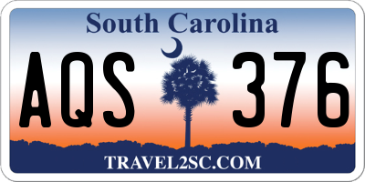 SC license plate AQS376