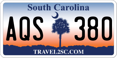SC license plate AQS380