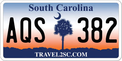 SC license plate AQS382