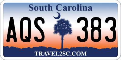 SC license plate AQS383