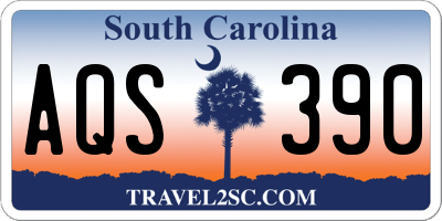 SC license plate AQS390