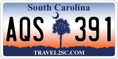 SC license plate AQS391