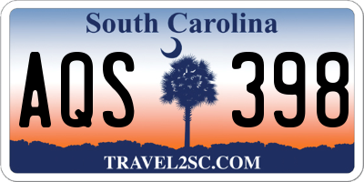 SC license plate AQS398