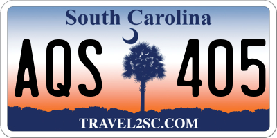 SC license plate AQS405