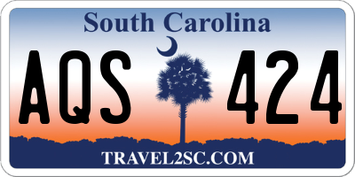 SC license plate AQS424