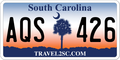 SC license plate AQS426