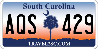 SC license plate AQS429