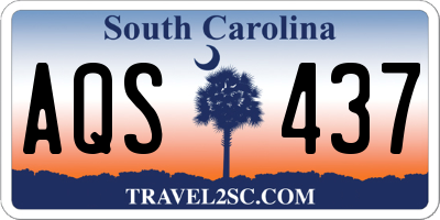 SC license plate AQS437