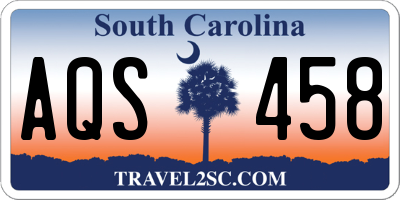 SC license plate AQS458