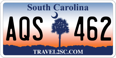 SC license plate AQS462