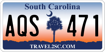 SC license plate AQS471