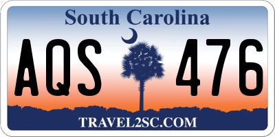SC license plate AQS476