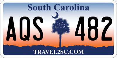SC license plate AQS482