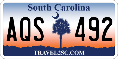 SC license plate AQS492