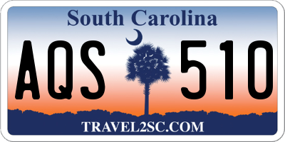 SC license plate AQS510