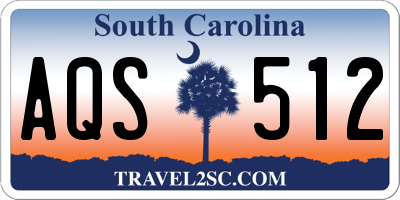 SC license plate AQS512