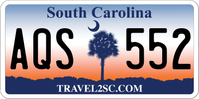 SC license plate AQS552