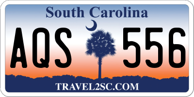 SC license plate AQS556