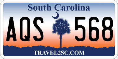 SC license plate AQS568