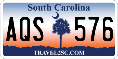 SC license plate AQS576