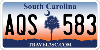 SC license plate AQS583