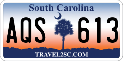 SC license plate AQS613