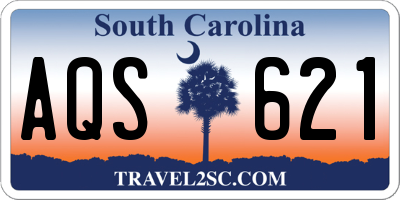 SC license plate AQS621